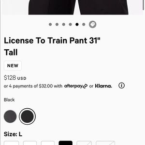 Lululemon men’s active wear pants